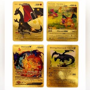 Charizard Gold Fan Art Cards 4: Charizard V, Shining Charizard, Evolution HP 450
